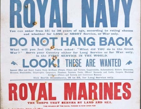 Wanted immediately for the Royal Navy - Poster